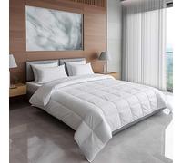 CosìCasa Piumino Una Piazza E Mezza Invernale in Piuma d'Oca 320 gr/mq | Il Piumone Una Piazza E Mezza in 100% Cotone Satin, Traspirante, Morbido e Extra Caldo con 5 Punti Calore [200X200]