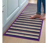 CosìCasa Tappeto Bamboo Cucina Antiscivolo | Passatoia Cucina Idrorepellente, Facile da Pulire e Realizzata con Materiali Sostenibili | Tappeto Bambu Effetto Degrade (Viola, 50 x 120 cm)