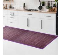 CosìCasa Tappeto Bamboo Cucina Antiscivolo | Passatoia Cucina Idrorepellente, Facile da Pulire e Realizzata con Materiali Sostenibili | Tappeto Bambu Tinta Unita (Viola, 50 x 100 cm)