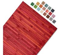 CosìCasa Tappeto Bamboo Cucina Antiscivolo - Passatoia Cucina Idrorepellente, Facile da Pulire e Realizzata con Materiali Eco-Sostenibili - Tappeto Bambu (Rosso, 50 x 100 cm)