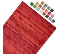 CosìCasa Tappeto Bamboo Cucina Antiscivolo | Passatoia Cucina Idrorepellente, Facile da Pulire | Tappeto Cucina Antiscivolo Lavabile al Metro | Tappeto Bambu [60X160 cm, Rosso Cardinale]
