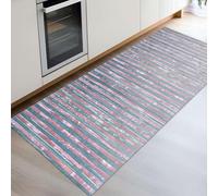 CosìCasa Tappeto Bamboo Cucina in Legno Eco-Sostenibile | Versatile Tappeto Cucina Antiscivolo Lavabile Perfetto Come Tappeto Bagno, Passatoia Cucina o Tappeto da Esterno [50X120 cm, Anice - Mirtillo]