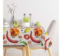 CosìCasa - Tovaglia Antimacchia 120x180 con Fantasia di Frutta | Copritavolo Rettangolare, Ideale anche come Tovaglia da Esterno da 8 Posti per Pic Nic e Pasti all'Aperto [Tovaglia 140x180, Verdure]