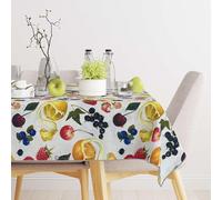 CosìCasa - Tovaglia Antimacchia 240x140 con Fantasia di Frutta | Copritavolo Rettangolare, Ideale anche come Tovaglia da Esterno da 12 Posti per Pic Nic e Pasti all'Aperto [Tovaglia 140x230, Frutta]