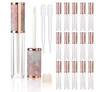 COSIDEA 15pcs Rotondo Vuoto 5ml 1.8oz Lip Gloss Tubi con bacchetta e tappo in pelle Contenitori Lipgloss per imballaggio olio labbra, Scala di pesce, 1 Fl Oz (Pack of 15), Motivo a squame di