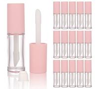 COSIDEA 15PCS Vuoto PETG Big Doe Foot Wand Lip Gloss Tubi 10ml 9,4 oz Rosa lipgloss tubo con pennello spesso applicatore per olio di ricino tinta fai da te correttore tubo imballaggio