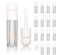 COSIDEA 16pcs Vuoto 5ml bianco lip gloss tubi con grande bacchetta grande 1.6oz deo piede pennello lipgloss tubo contenitore per olio labbra