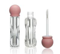COSIDEA 18pcs Vuoto 4.5ml Rosa Carino Lip Gloss Tubi con la bacchetta palla forma tappo all'ingrosso lipgloss tubo contenitori bottiglie per riempimento olio labbra