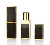 COSIDEA 20PCS Vuoto Plastica 12.1mm Tubi Rossetto Quadrato Incisione Laser Oro Nero Lip Stick Tubo Imballaggio Lip Blam Contenitore FAI DA TE