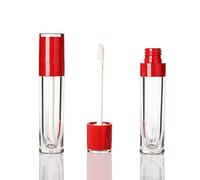 COSIDEA 25 pezzi Ricaricabili Rosso Vuoto 6ml Lip Gloss Tubi con Bacchetta, Rotondo Lipgloss Contenitori tubo,Lip Gloss Making Kit Container Bulk all'ingrosso