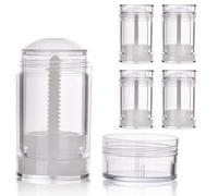 COSIDEA 4 contenitori rotondi trasparenti vuoti da 50 g per deodoranti, riempimento inferiore, grandi tubi per cera per capelli chapstick