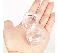 COSIDEA 50pcs Vuoto 5g Clear mini Quadrato vaso di plastica contenitori vaso per trucco balsamo labbra polvere campione all'ingrosso crema all'ingrosso barattoli contenitore bottiglie imballaggio