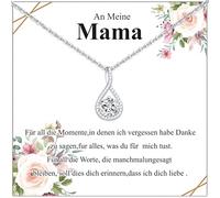 Cosie Lily Ciondolo per la festa della mamma da donna, a forma di cuore, in argento Sterling 925, collana da donna dorata, gioiello per mamma, moglie, compleanno, Natale, Ringraziamento