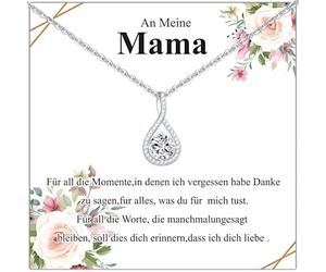 Cosie Lily Ciondolo per la festa della mamma da donna, a forma di cuore, in argento Sterling 925, collana da donna dorata, gioiello per mamma, moglie, compleanno, Natale, Ringraziamento