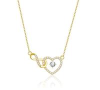 Cosie Lily Collana Donna Oro Infinity Ciondolo Cuore Collane,Gioielli Donna Regalo Compleanno San Valentino Festa della Mamma Regalo Gioiello per la Migliore Amica, Moglie