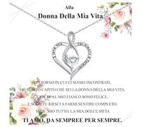 Cosie Lily Regalo Festa Della Mamma Ciondolo Donna, Infinito Ciondolo Cuore Collana Argento 925 Donna, Regali per Mamma Mogli Sorelle Fidanzata, per i Compleanni San Valentino Giorno di Natale