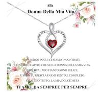 Cosie Lily Regalo Festa Della Mamma Ciondolo Donna, Infinito Ciondolo Cuore Collana Argento 925 Donna, Regali per Mamma Mogli Sorelle Fidanzata, per i Compleanni San Valentino Giorno di Natale