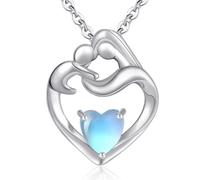 Cosie Lily Regalo Natale Mamma Collana Donna Argento 925 Oro Rosa Cuore Ciondolo, Idee per Regali Originali, Compleanno San Valentino Natale, Mothers Day Gifts for Mum