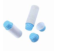 Cosiki 100 Pezzi di Carta da Forno per Torte, Resistenti Alle Alte Temperature, per Muffin, per Feste, Matrimoni, NATALE, 8 Colori, per Forno a Microonde, Congelamento (pois blu)
