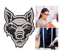Cosiki 3 Toppe per Cuccioli di Lupo, Adorabili Applique con Testa di Lupo Termoadesive per Riparare Vestiti, con Adesivo in Tessuto Fai da Te, Ideali per la Decorazione di Borse, Sciarpe, Magliette