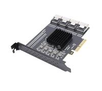 Cosiki Adattatore PCIe a Mini SAS SFF 8087 a 4 Porte, Scheda di Espansione SA TA 3.0 a 16 Porte, Adattatore Host Mini SAS con Hot Swap e Supporto NCQ, Ideale per Sistemi 10, 11, 2003 e