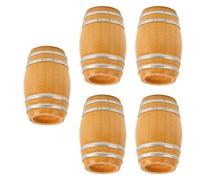Cosiki Barilotto, Barile in Legno con Simulazione Vintage 1:12 Bambola Wine Drum Modello 5 Pezzi in Miniatura in Legno Barile in Minature Cose per gli Accessori per le Box/Cover Rocciose