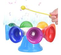 Cosiki Campane a Mano a 8 Toni, Strumento Musicale per Bambini Color Arcobaleno con Bastoncini di Plastica per Insegnare e Apprendere Musica Divertente