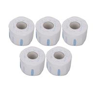 Cosiki Carta Barbiere Usa e Getta, 5 Rotoli di Striscia Elastica per il Collo per Parrucchieri, Strisce di Materiale Morbido per la Pelle con Design Facile Strappare, Ideale per il Taglio dei