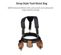 Cosiki Cintura degli Utensili, Cintura per Utensili Elettricisti con Spalla e in Vita Regolabile Tampone per per per gli Uomini per Falegname, Elettricista, Falegname, Costruzione (Set di spalline e