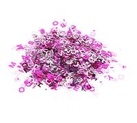 Cosiki Decorazioni da Tavola con Coriandoli Rosa Glitter per Feste di Battesimo per Ragazze, Accessori per Feste con Paillettes da 8 Mm per il Primo Compleanno del Bambino, 5 Sacchetti X 15 (Lettera)