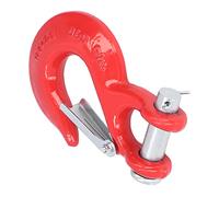 Cosiki Ganci a Catena di Sicurezza, Gancio a Catena di Cardini 18000 Libbre Capacità di Rimorchio per Rimorchio per il Sollevamento del Salvataggio di Porta Fuori Strada (rosso)