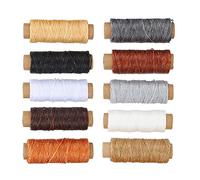 Cosiki Kit da Cucito con Filo per Punto a Mano da 10 Pezzi, Cera di Cotone Resistente per L'artigianato in Pelle Fai-da-te e il Cucito Domestico
