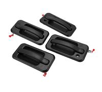 Cosiki Maniglie delle Porte Esterne Automobilistiche, Maniglia della Porta Esterna 131609870457 15104792 4pcs ABS Plastic Plastic Hesty Hand Hand Port Port Hust per H2 2003-2005