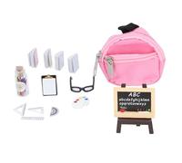Cosiki Mini Zaino per Bambole, Mini Zaino Giocattolo per Baby Bambola per le Bambole Accessori per la Casa Ad Alta Simulazione Forniture Scolastiche per Bambini per Bambini