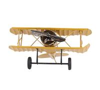 Cosiki Modello di Aeroplano Iron Art Decorazione da Tavolo per Aereo Decorativo per la Casa (Yellow)