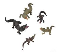 Cosiki Modello di Simulazione crocodiliana, dettagli Exquis senza fine, 5 forme diverse, Set di modelli di coccodrillo per il gioco a domicile(Set 5 pezzi crocodile)