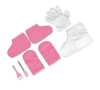Cosiki per e Piedi in Paraffina Materiale di Flanella Design Regolabile per Terapia con Cera Rosa 1 Pennello per Cera 2 2 Copripiedi 1 Pala per, per Uso in Salone di Ceretta