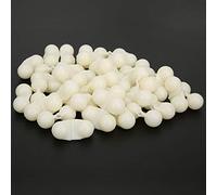 Cosiki Perline da Pesca in Mare a Doppio Sonaglio da 40 Pezzi, Attrattore in ABS Durevole per Attirare Pesci, Simulazione di Rumore e Vibrazioni, Accessori Colorati, 1,2x0,6 Pollici (WHITE)