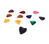 Cosiki Plettri per Chitarra, Plettri in Plastica da 10 Pezzi con Superficie Liscia e Colori Ricchi, per Chitarristi Uomini Donne e Bambini