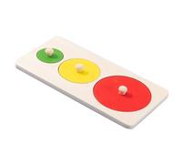 Cosiki Puzzle di Ordinamento di Forme in Legno Gioco di Logica Educativo per Bambini Coordinazione Occhio-mano 3-10 Anni, Blocchi di Costruzione per Bambini in Legno (Cerchio)