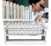 Cosiki Raccolto di Provette, Supporto per Tubi di Prova con 40 Fori Porta del Tubo in Acciaio Inossidabile per Laboratorio Chimico (15,5 * 40mm)