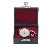 Cosiki Regalo di Strumento Musicale Modello Tuba in Ottone Placcato Oro Squisito in Miniatura con Base per Regali di Natale e Decorazione della Casa delle Bambole