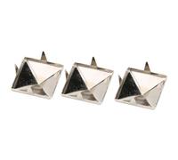 Cosiki Rivetti in Ottone a Piramide a Quattro Lati Punk 100 Pezzi per Artigianato in Pelle Fai da Te Oro 10mm Decorazione Rivetto per Braccialetti Abbigliamento Scarpe Borsa (SILVER #15)