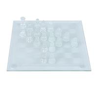 Cosiki Scacchi Giganti, Set di Scacchi di Vetro Crystal International Chess 25x25 Cm Set di di Vetro in Polacco Opaco 1 e 32 Chessman