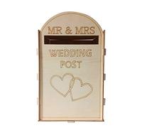 Cosiki Scatola della Scheda del Matrimonio, Cassetta Postale Vintage in Legno per Posta Piccola Cassetta Postale Forniture per Matrimoni