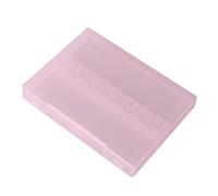 Cosiki Scatola Portaoggetti Professionale per Punte Trapano per Unghie a 14 Fori per Display della Testa di Smerigliatura, Plastica Trasparente/rosa, 3,9 * 3,0 * 0,5 Pollici, Uso Professionale/uso
