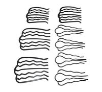 Cosiki Set di Clamp/Holder Fork per Capelli, Clamp/Holder per Panino per Capelli con il Lato dei con Anticidi Caratteristiche 8pcs Metallo a Forma di Taglio a Forma di Pins per per Faite