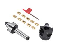 Cosiki Set di Frese per Spianare 400R 50 Mm a 4 Taglienti, Fresa in Metallo Duro con Inserti APMT1604, Fresa per Fresatrice CNC, Alesatrice e Perforatrice