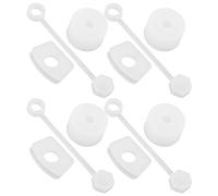 Cosiki Set di Tappi a Prova di Perdite in Silicone Accessori per Bicchieri Portatili Facile Pulizia Set da 4 per Qualsiasi Folla (Bianco trasparente)