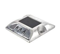Cosiki Shopping Pazzo Grande luminosità Riflettente 2 Pezzi luci Impermeabili Luce Solare a Terra, Lampada da Terra 400-500 Lux, luci per Borchie stradali per Esterni